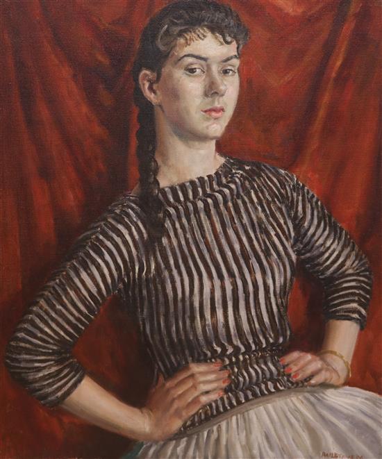 Bernard Hailstone (1910-1987) Half length portrait of a seated woman 76 x 64cm, unframed